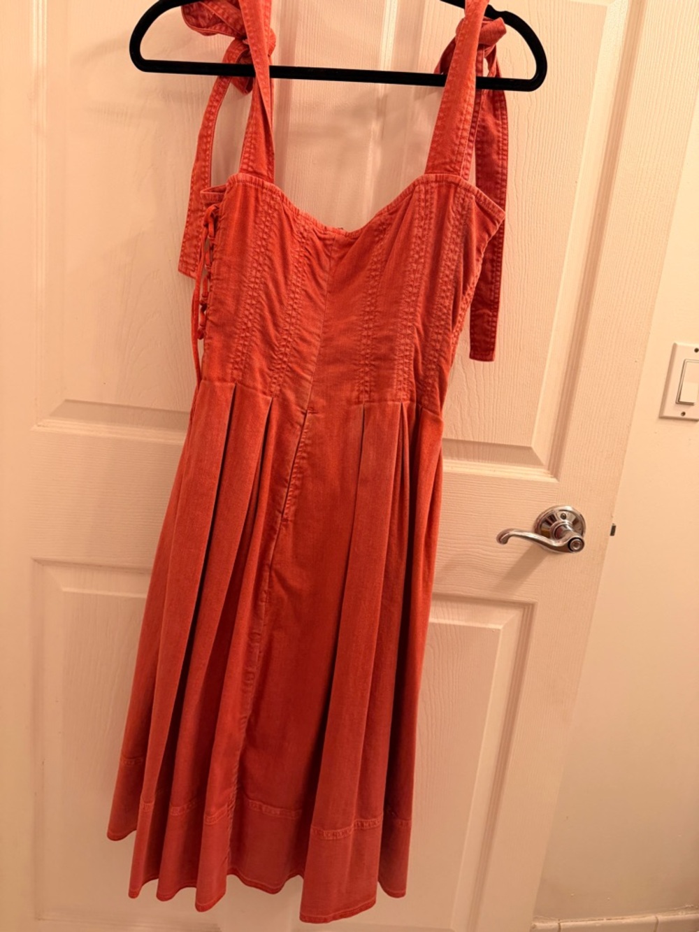 Ulla Johnson Coral Tie Strap Corset Midi Dress Lace Up Size S